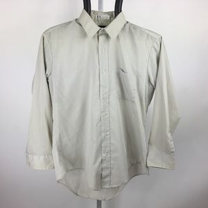 Golden V Men's Size 16 Beige Button Front Shirt